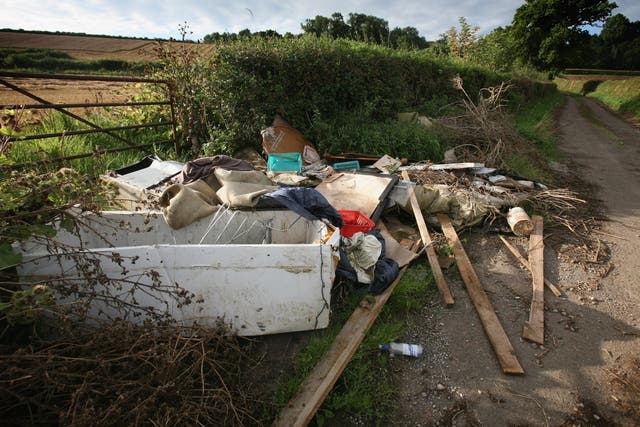 Fly-tippers cause a nuisance to residents, especially in rural areas