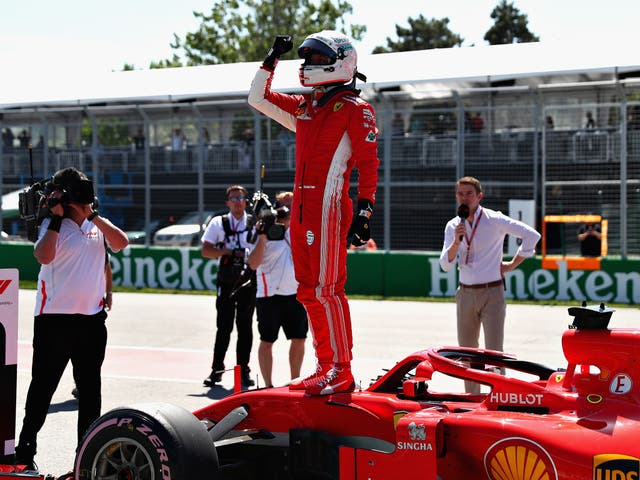 Sebastian Vettel took pole position for the Canadian Grand Prix