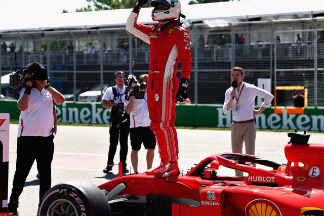 Sebastian Vettel took pole position for the Canadian Grand Prix