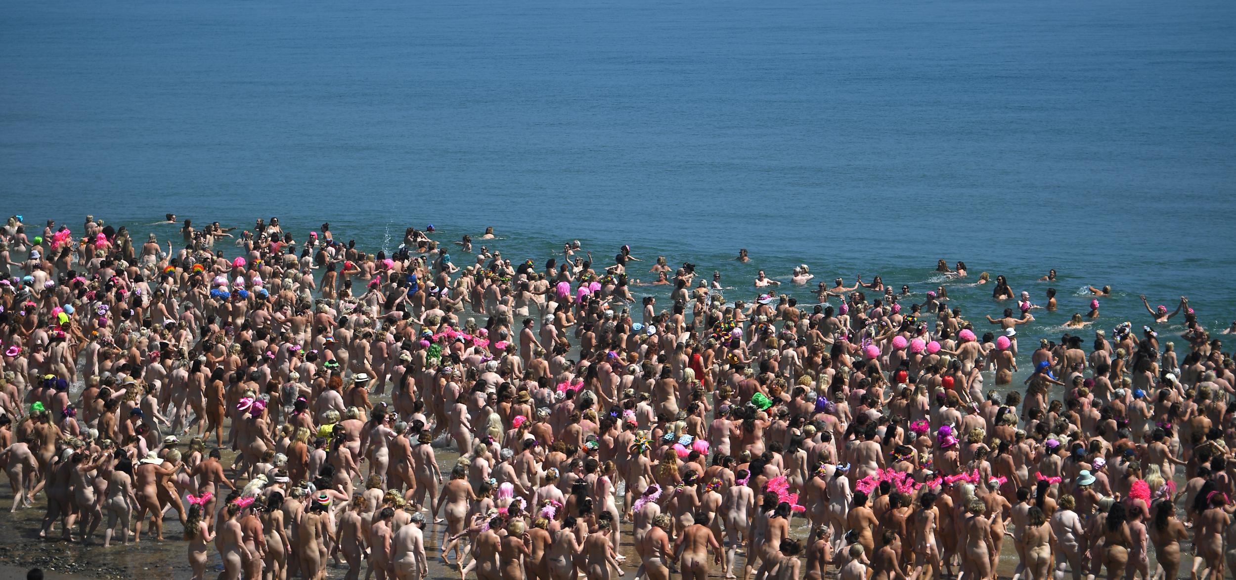 Women break world record with mass skinny dip in the Irish Sea The Independent The Independent
