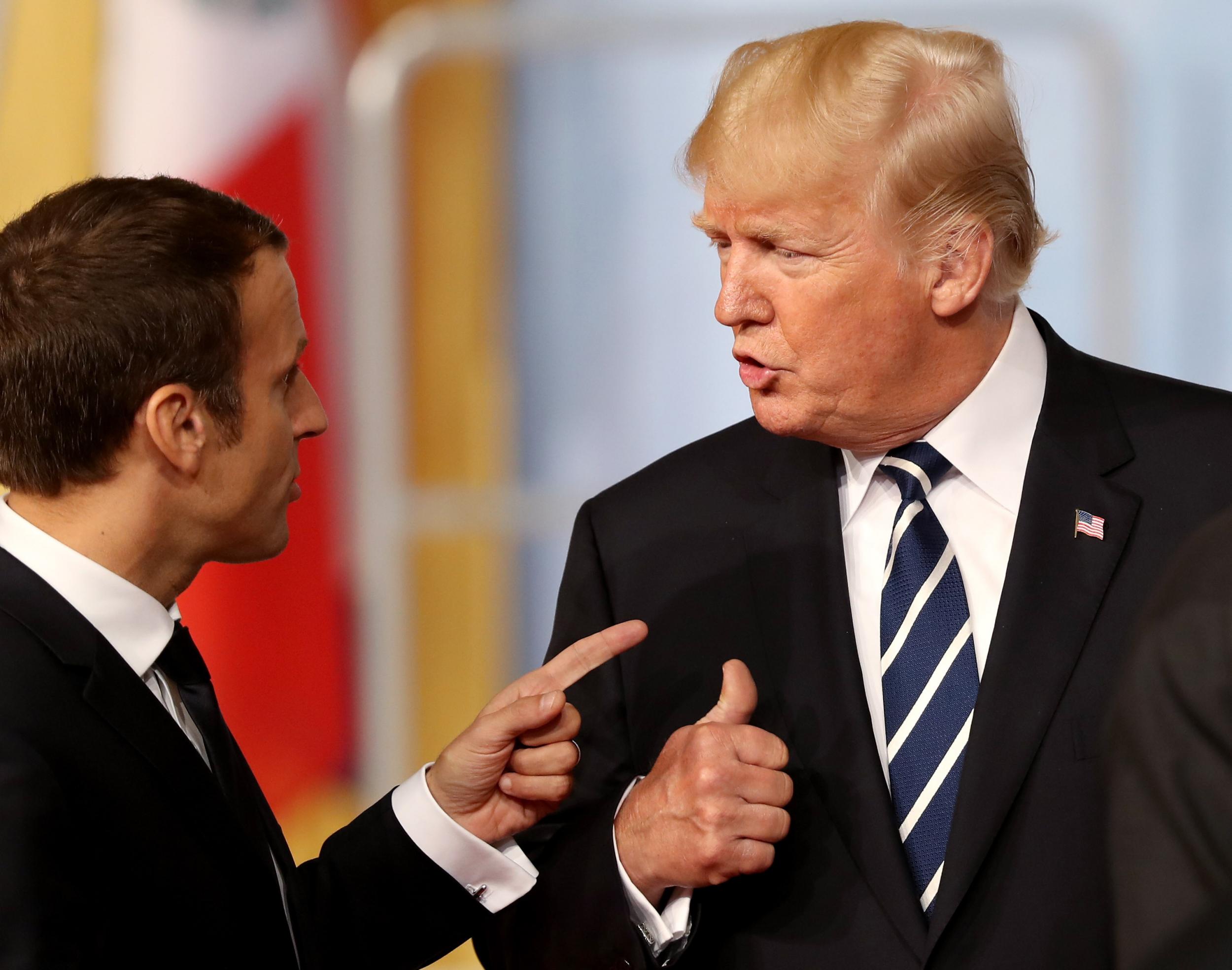 Mr Macron had harsh words for the American president after the summit