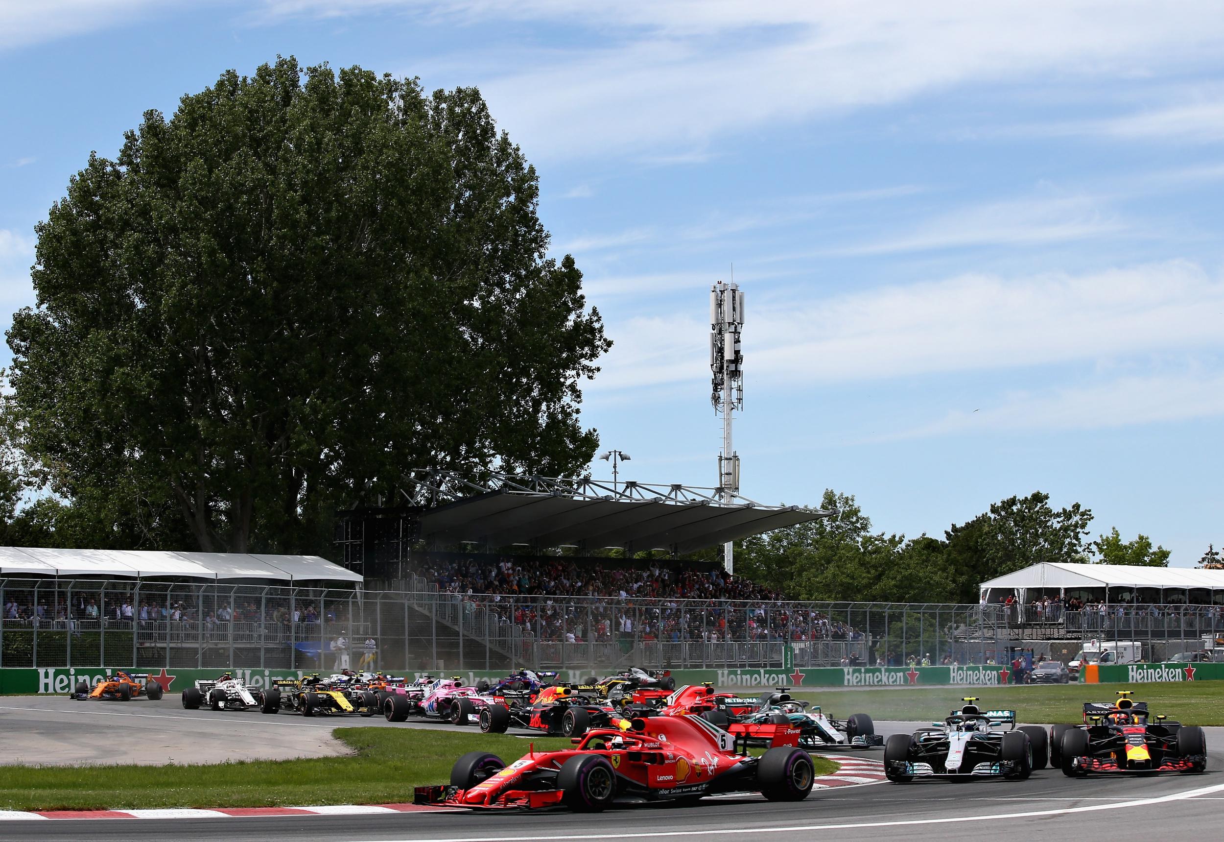 Sebastian Vettel led from start to finish in Montreal