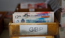 Pound drops sharply against dollar and euro after weak economic data