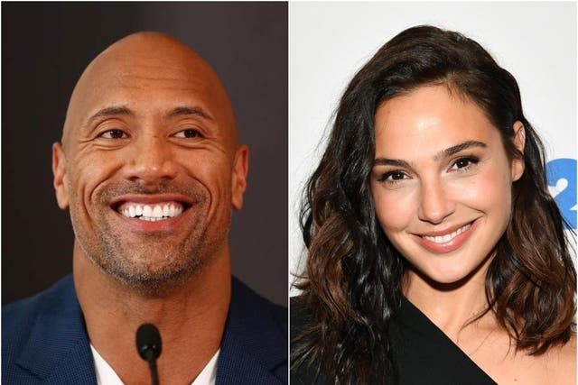 The Rock and Gal Gadot