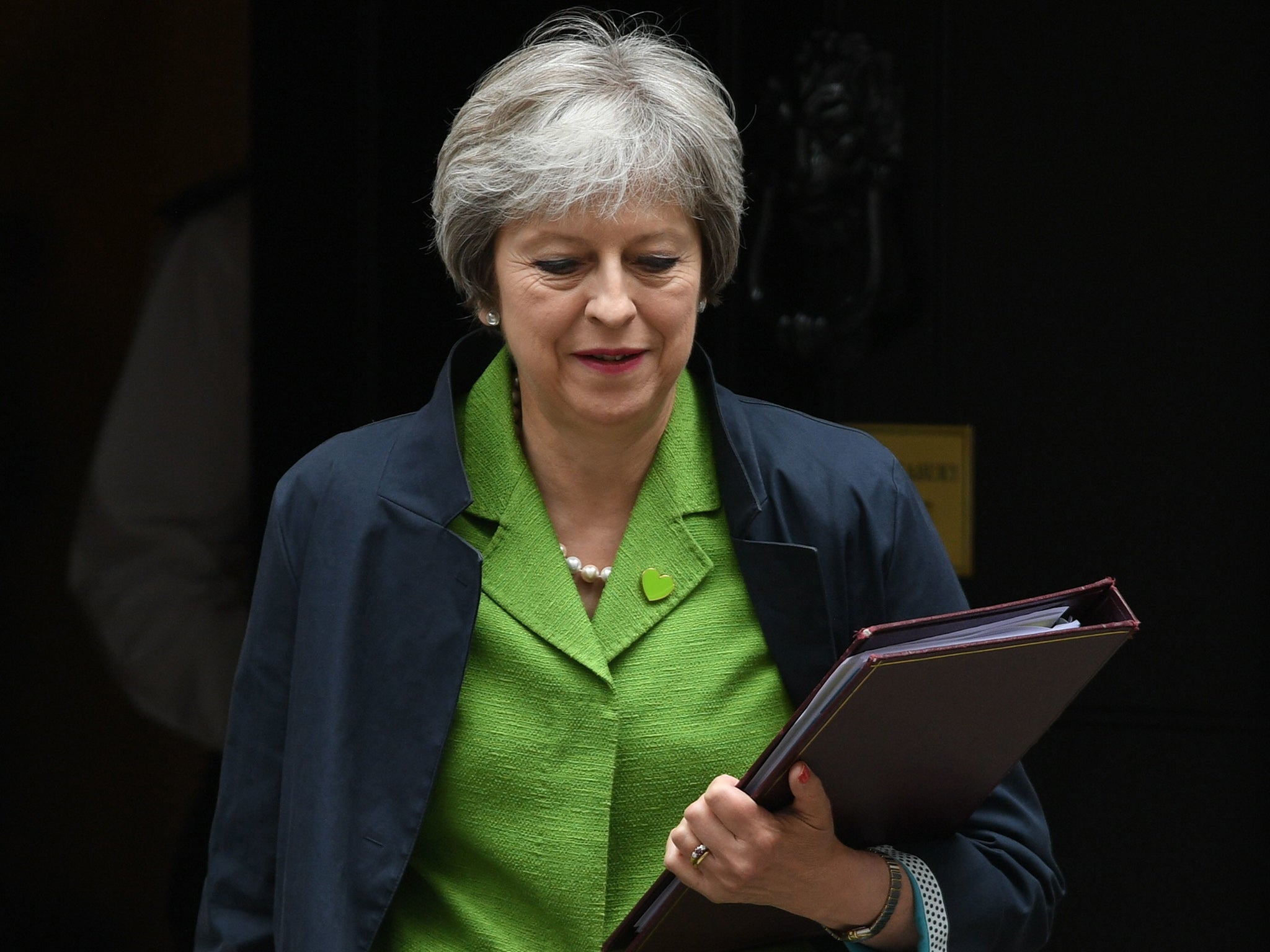 Prime Minister Theresa May leaves Downing Street