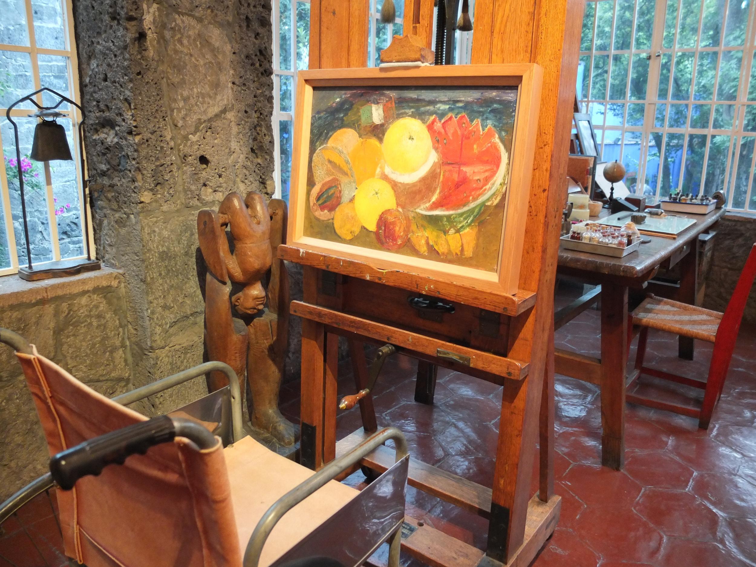Frida's studio at the Casa Azul