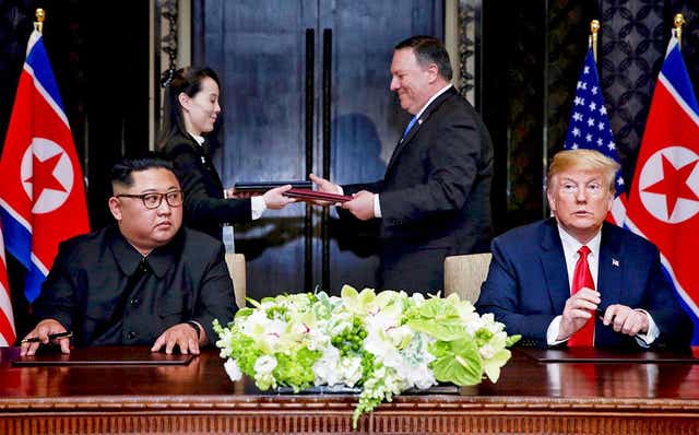 The cancellation follows the June 12 meeting between Donald Trump and Kim Jong-un in Singapore