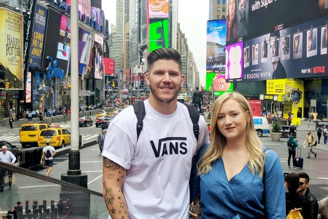 The couple got engaged on their holiday