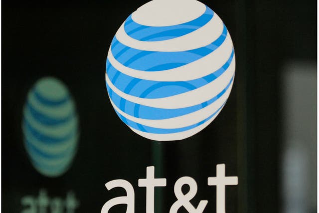 The AT&T logo can be seen in New York, New York