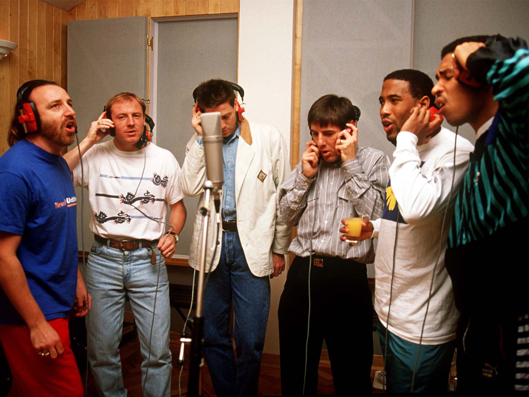 The English football team recording 'World in Motion'