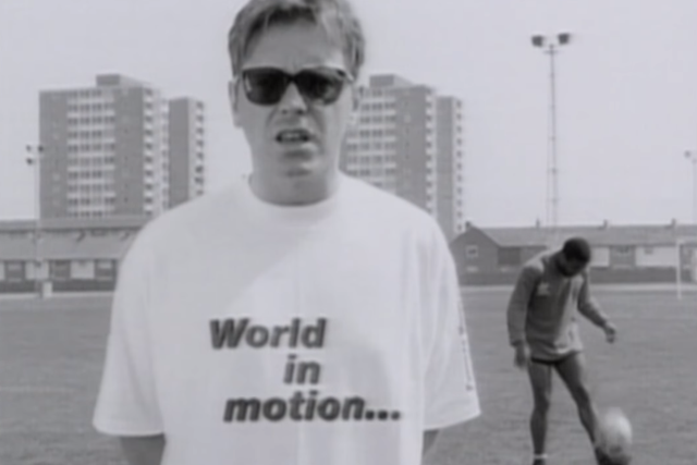 New Order's video for 'World in Motion'