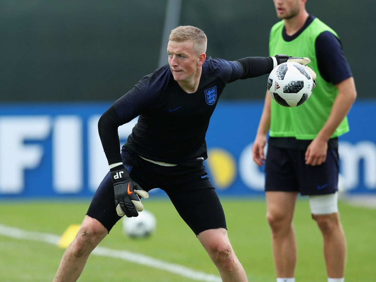 England National Soccer Team #1 PICKFORD Black Goalkeeper Long