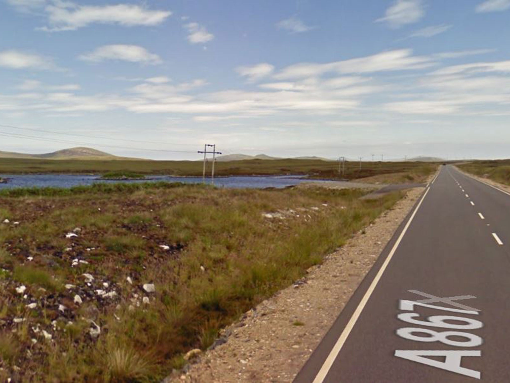 The AS350 Squirrel aircraft ditched in a loch between Lochmaddy and Clachan Na Luib on North Uist