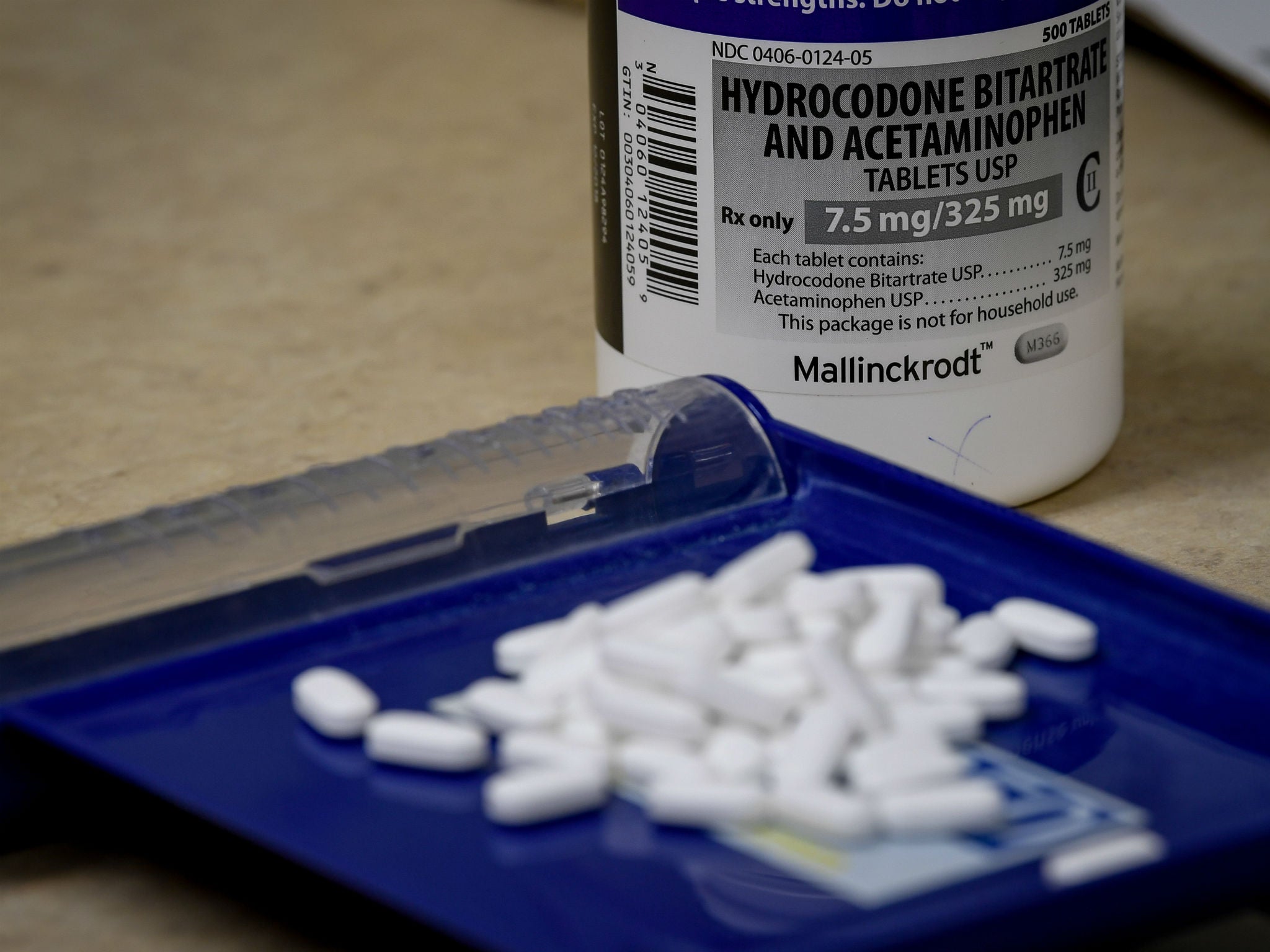 Tablets of Hydrocodone at a pharmacy in Portsmouth, Ohio