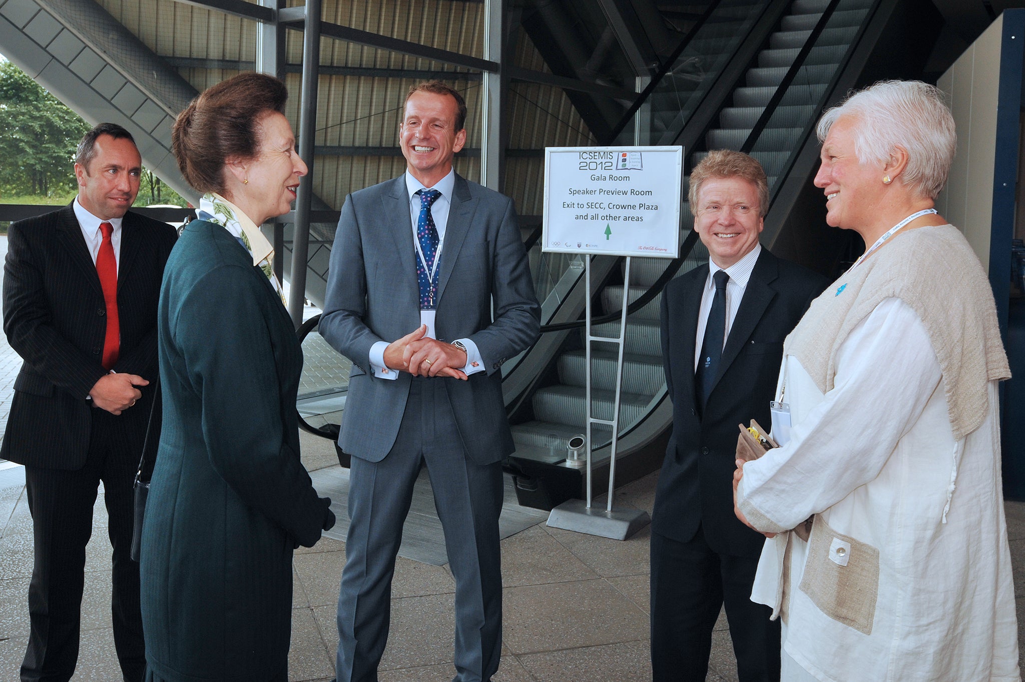 The professor meets Princess Anne in 2012