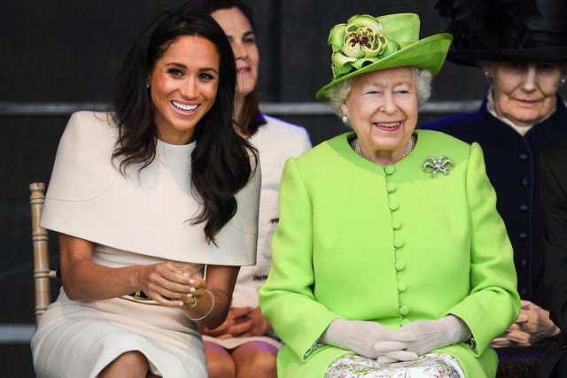 The Queen and Meghan Markle make their first public outing together in Cheshire to unveil a plaque