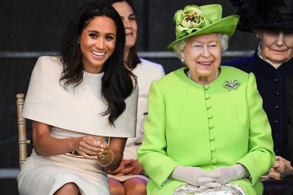 The Duchess of Sussex with the Queen in June 2018