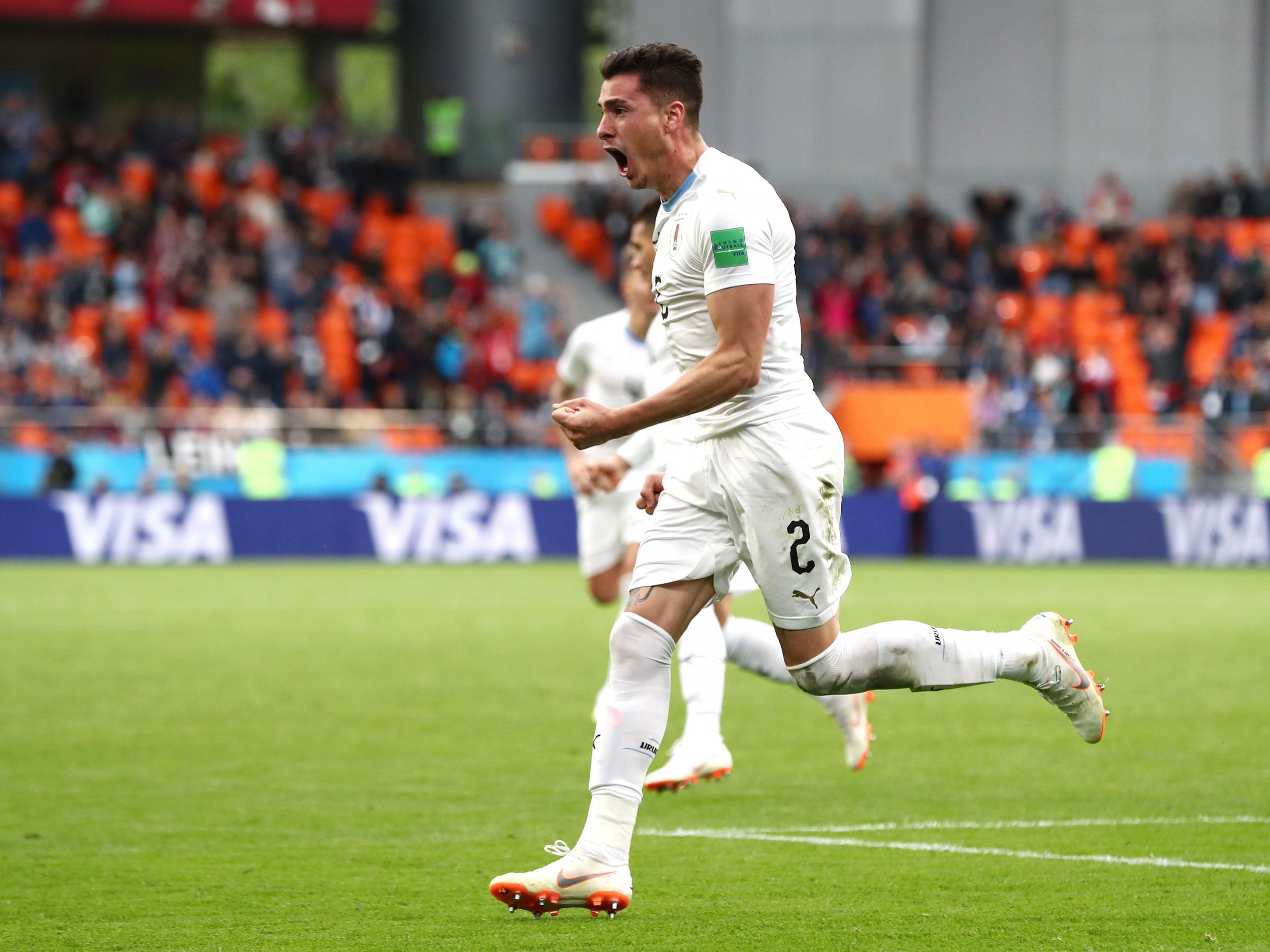 Ginemez sent the Uruguayans wild with his late goal