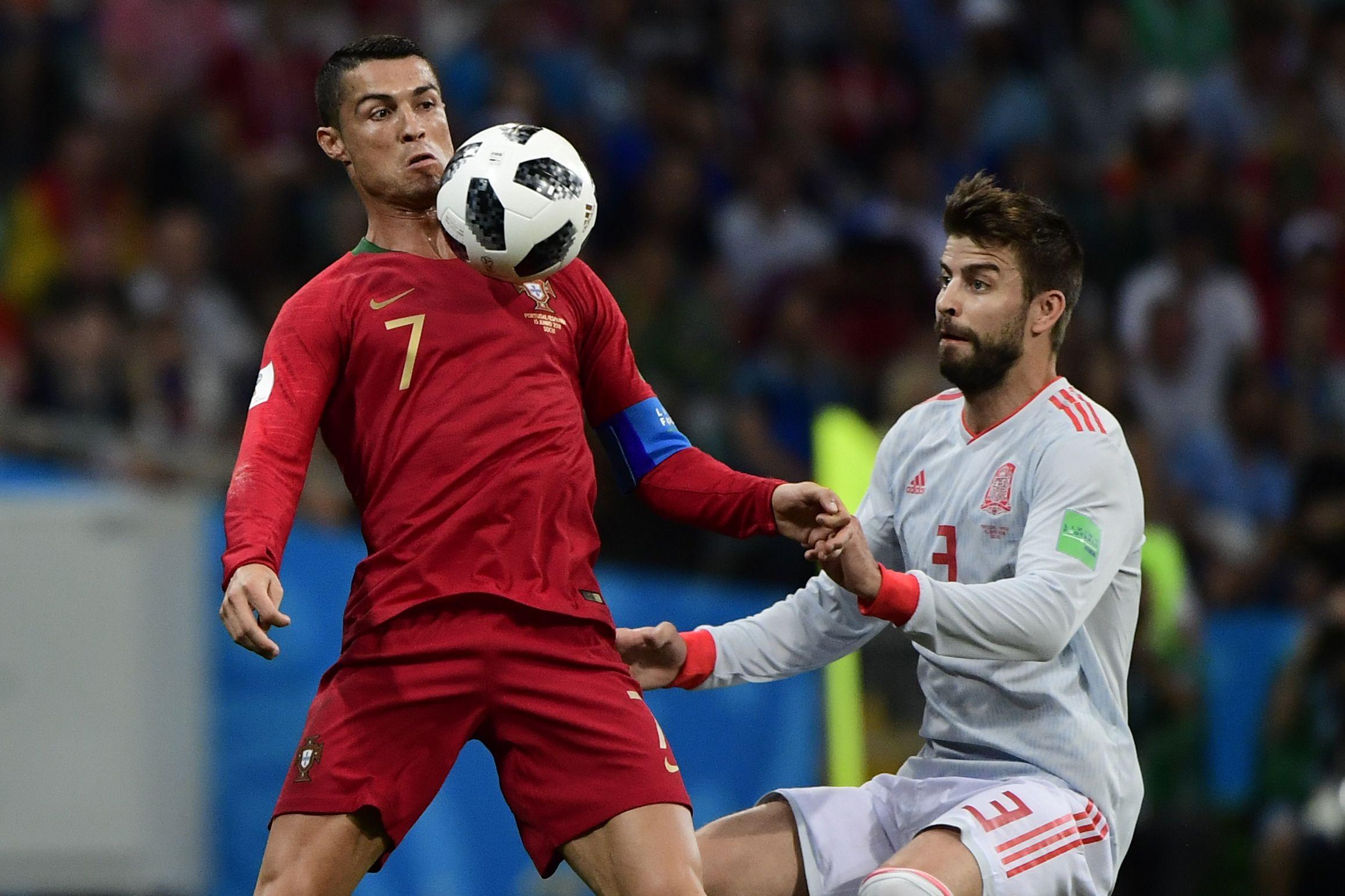 World Cup 2018: Spain's Gerard Pique says Cristiano Ronaldo 'has a habit of throwing himself to the ground'