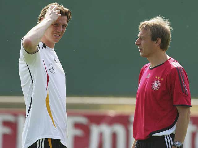 Tim Borowski and Juregn Klinsmann at the 2006 Germany World Cup