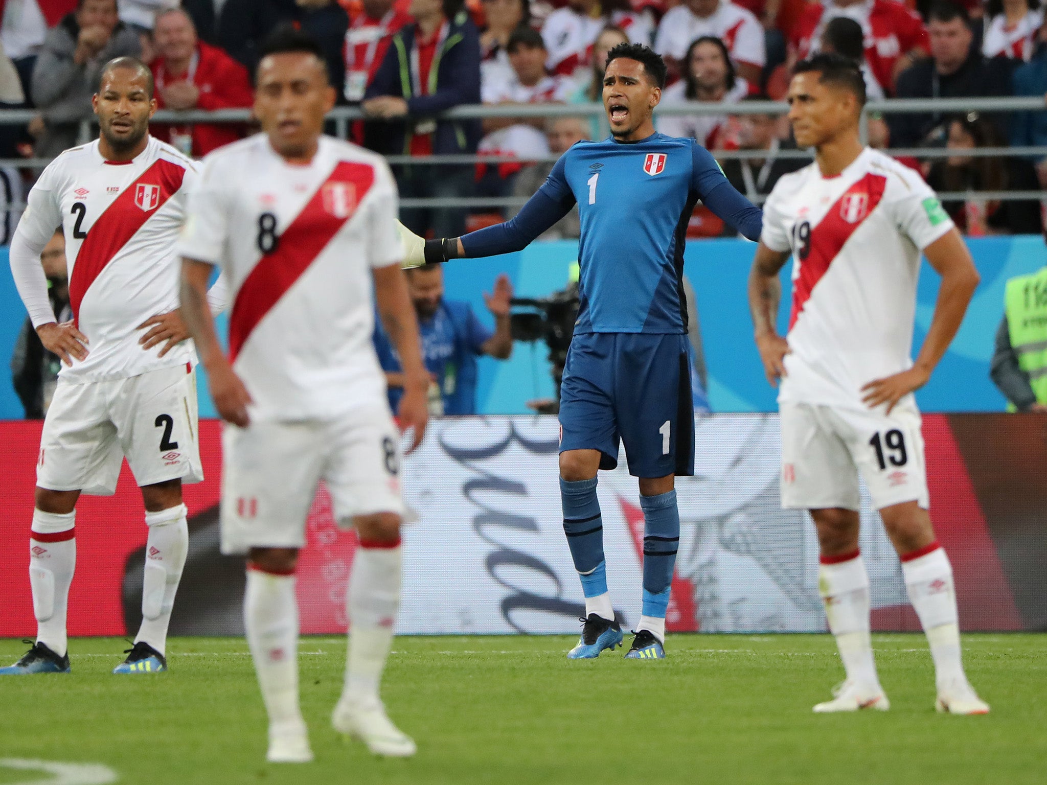 &#13;
Peru spurned a number of chances to equalise and salvage a point (Reuters)&#13;