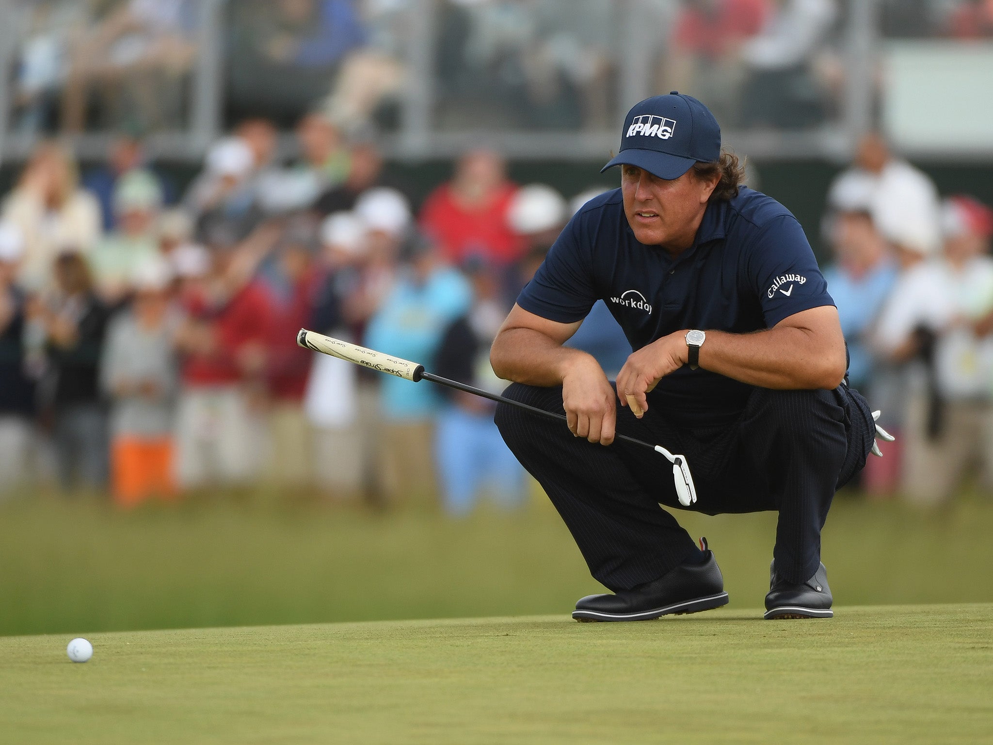 The American endured a frustrating day of golf, ending on 10 over par