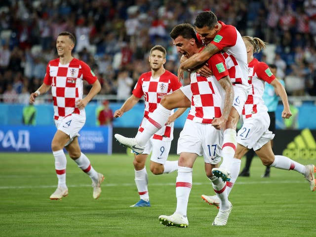 Mario Mandzukic's deflected header handed Croatia their first goal of the evening