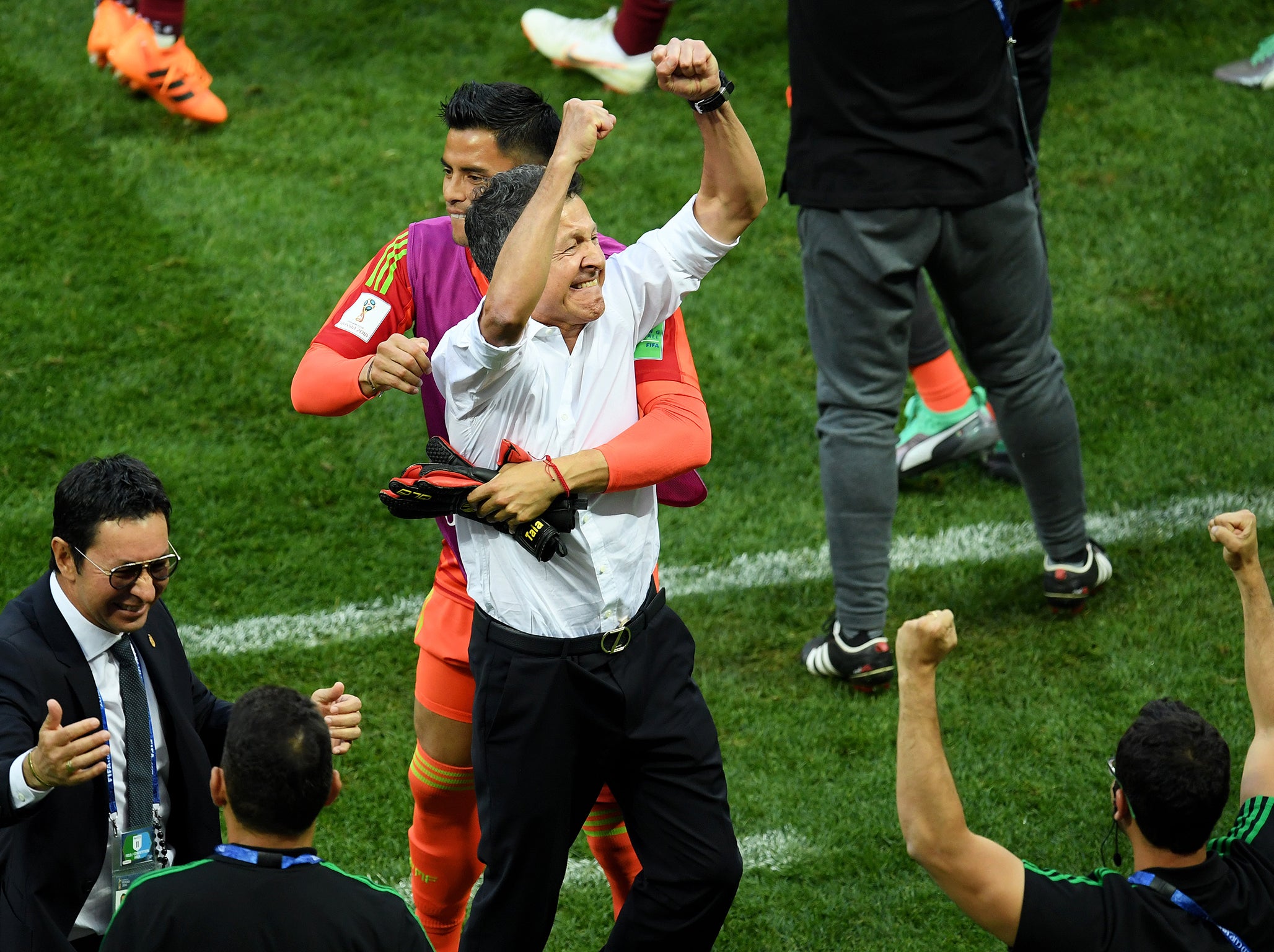 Juan Carlos Osorio celebrates a famous victory