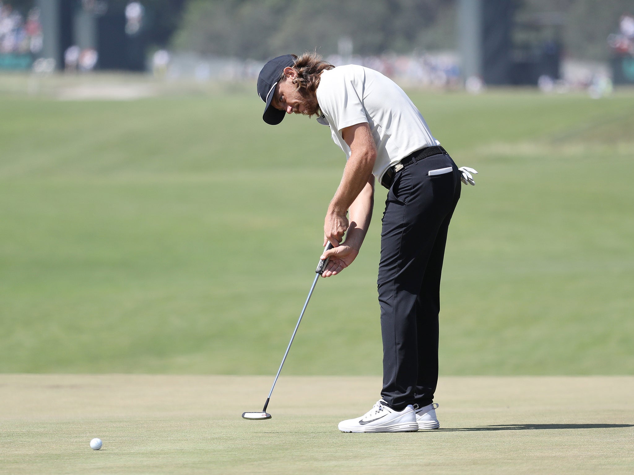Tommy Fleetwood missed putt to record the first US Open round of 62