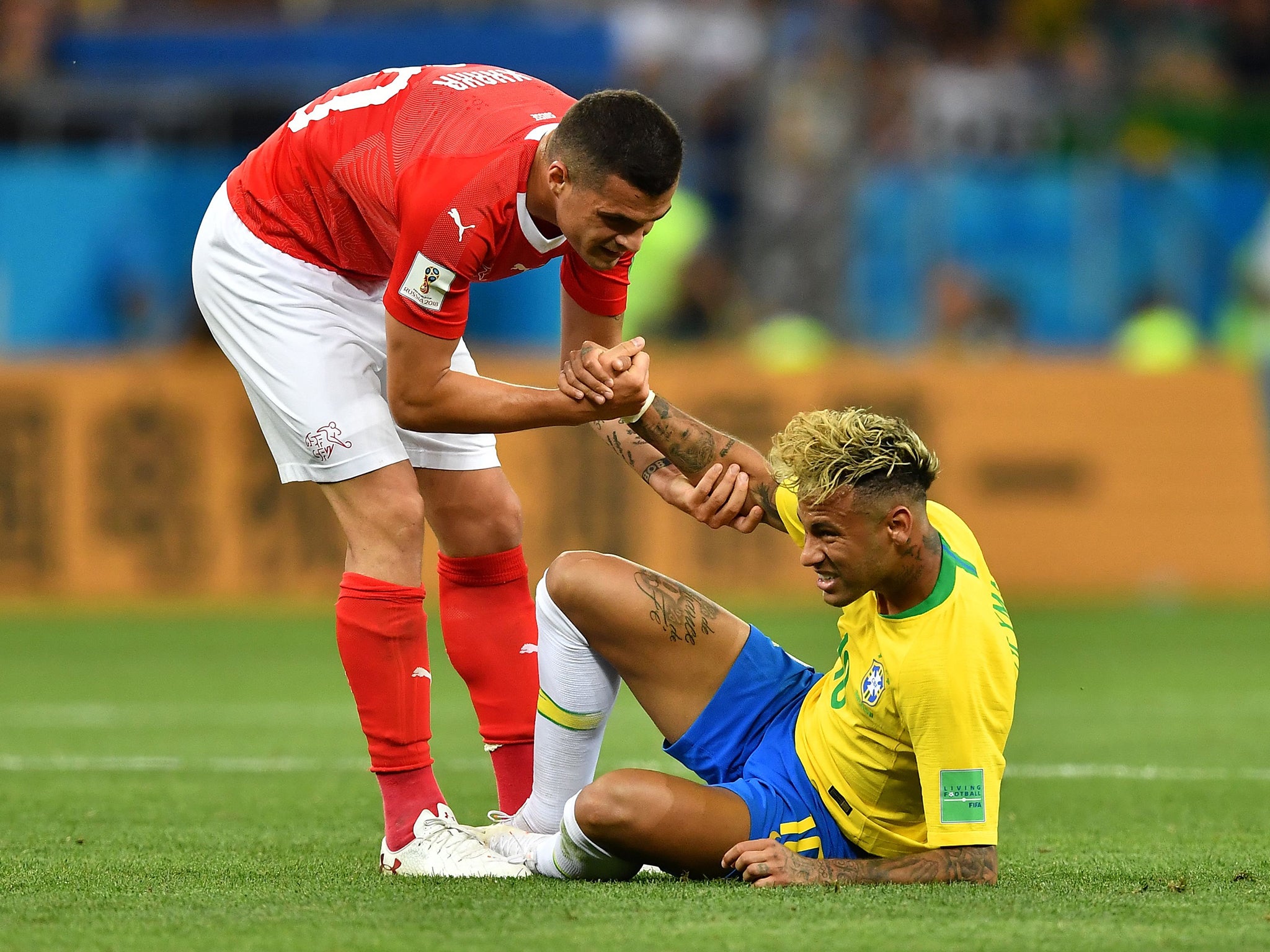 Neymar became the most-fouled player at the World Cup in the last two decades