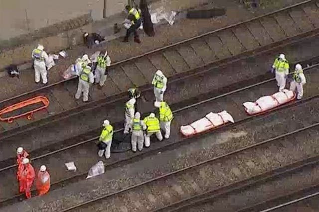 Forensics teams could be seen on the tracks near Loughborough Junction