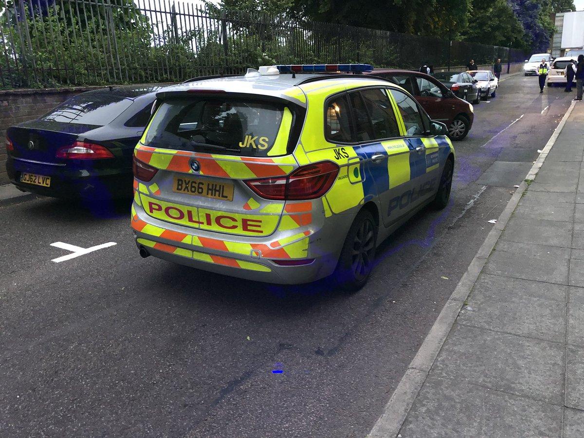 Police in Stamford Hill, north London, where a woman was arrested on suspicion of a racially aggravated public order offence