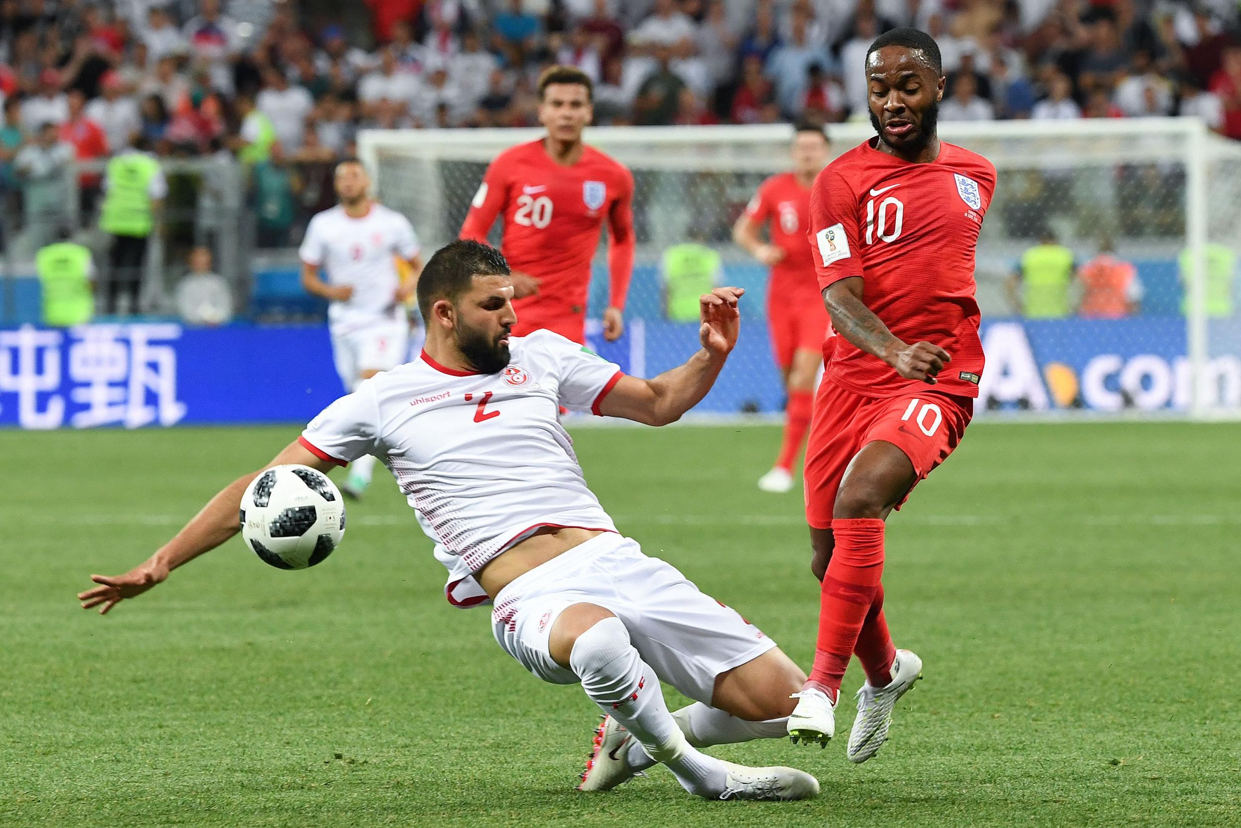 Sterling struggled to make an impact against Tunisia (Getty)