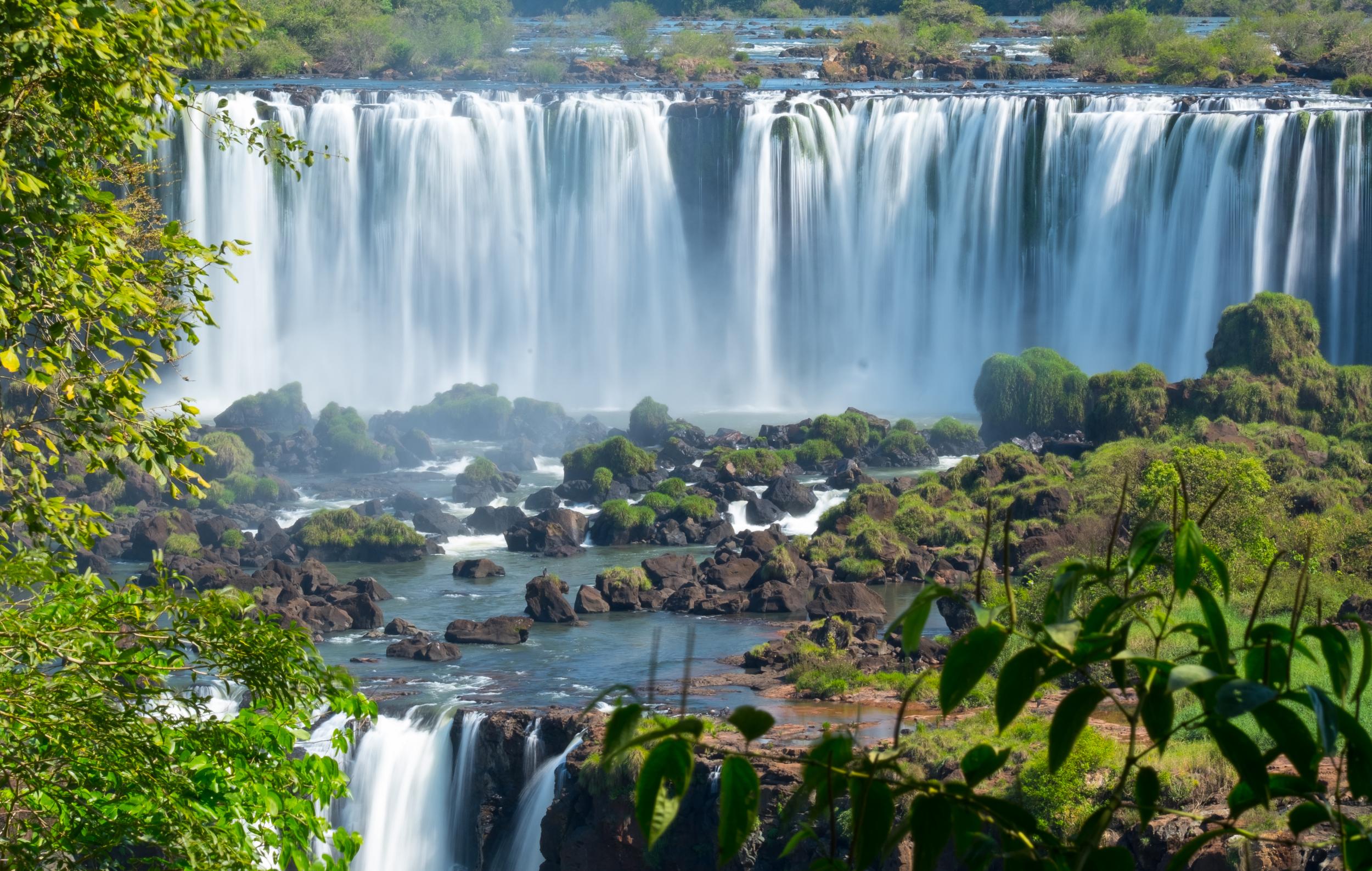 The stunning Iguazu Falls borders both Argentina and Brazil (iStock/Getty)