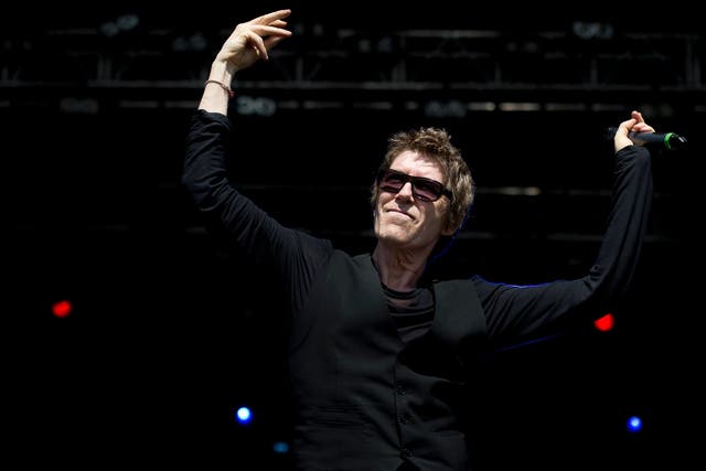 British singer Richard Butler of The Psychedelic Furs performs during the final day of the Hop Farm music festival in Paddock Wood, Kent, on July 1, 2012
