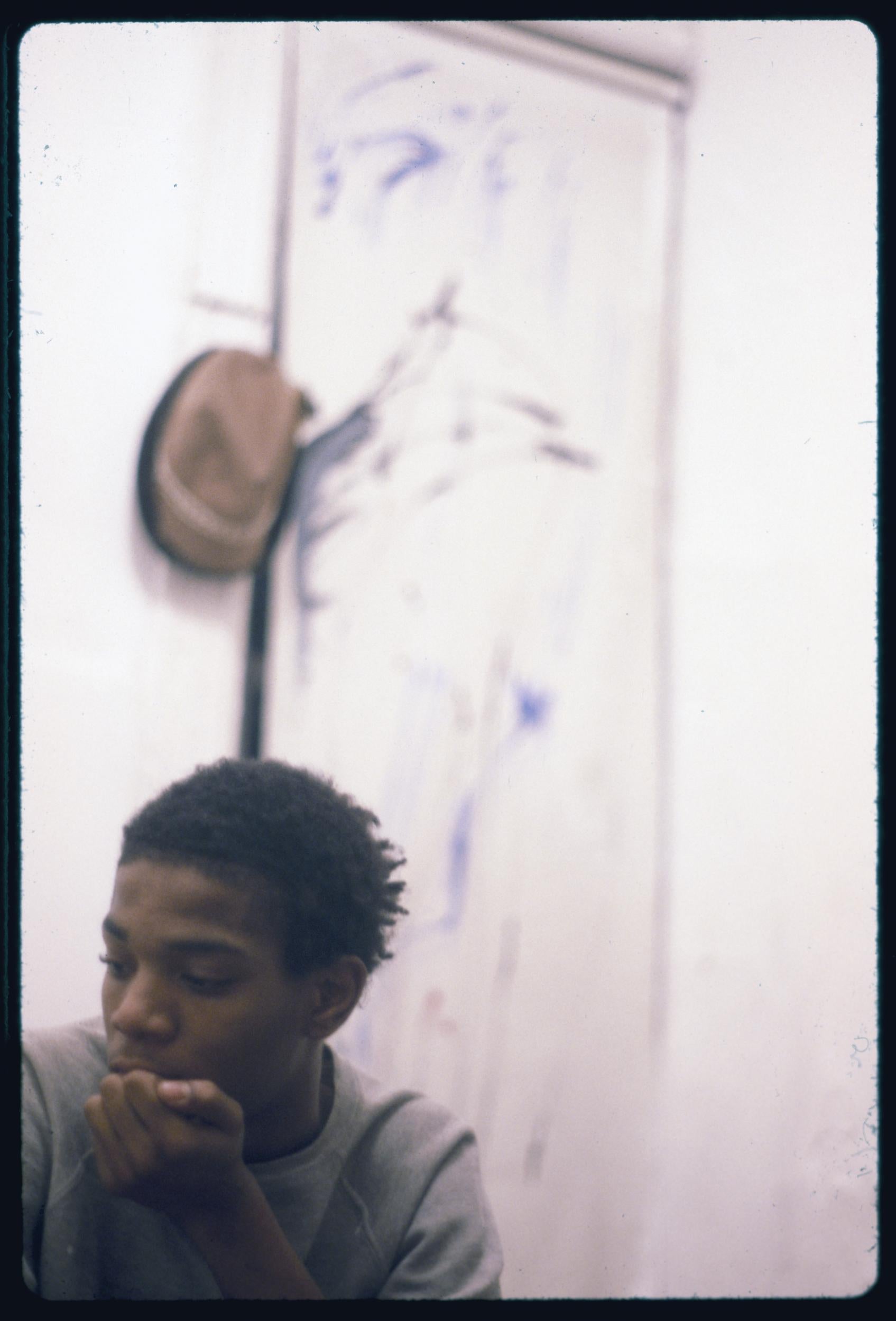 One of Alexis Adler’s slides of Jean-Michel Basquiat