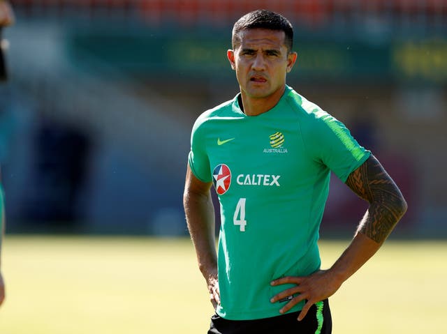 Australia's Tim Cahill during training