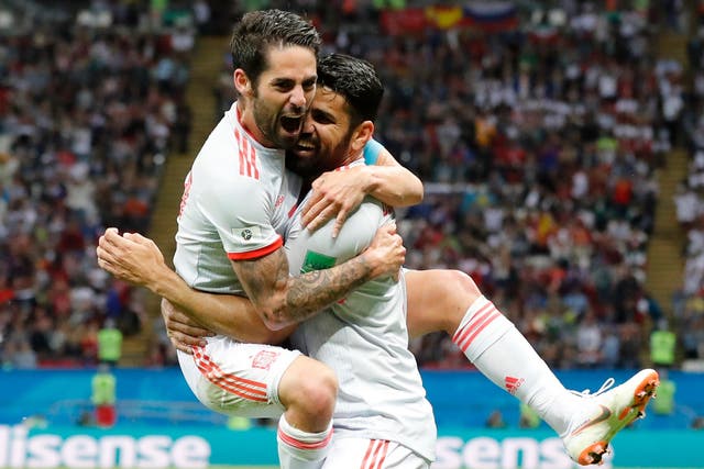 Diego Costa celebrates what proved to be the winning goal