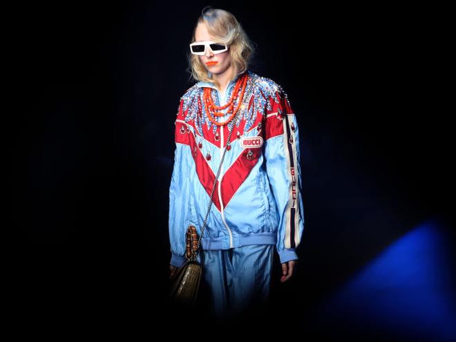 A Gucci shell suit at Milan Fashion Week, Spring/Summer 2018