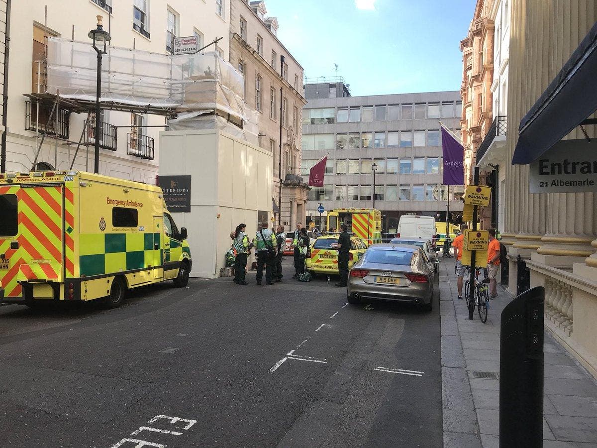 Mayfair street closed over 'poison' fears after death in central London ...