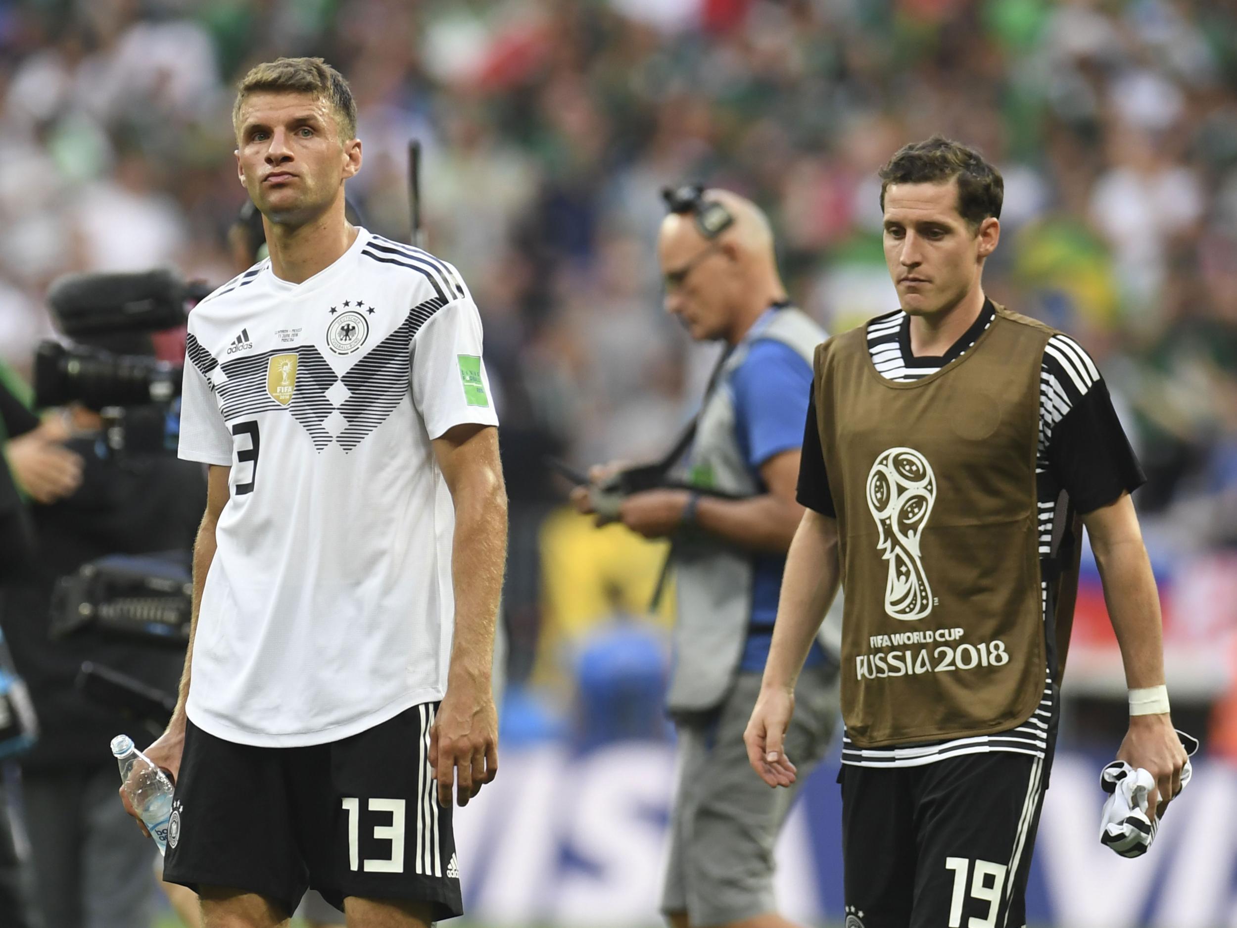 Thomas Muller and his Germany team-mates suffered defeat to Mexico on Sunday