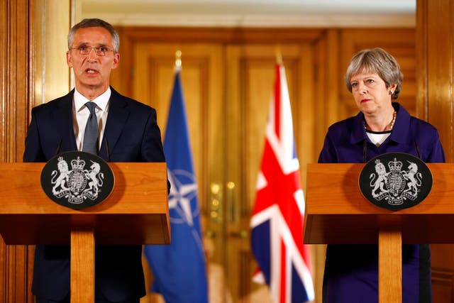 Speaking alongside Jens Stoltenberg, secretary general of Nato, the prime minister insisted Britain would remain a ‘leading defence nation’