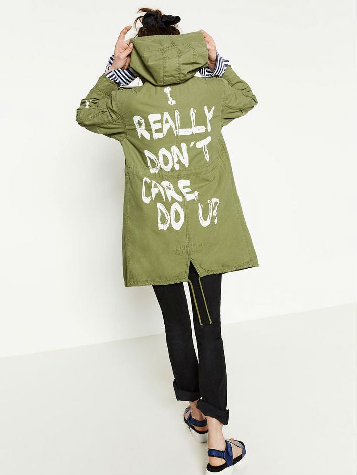 The back side of Melania Trump’s jacket, seen on the Zara website