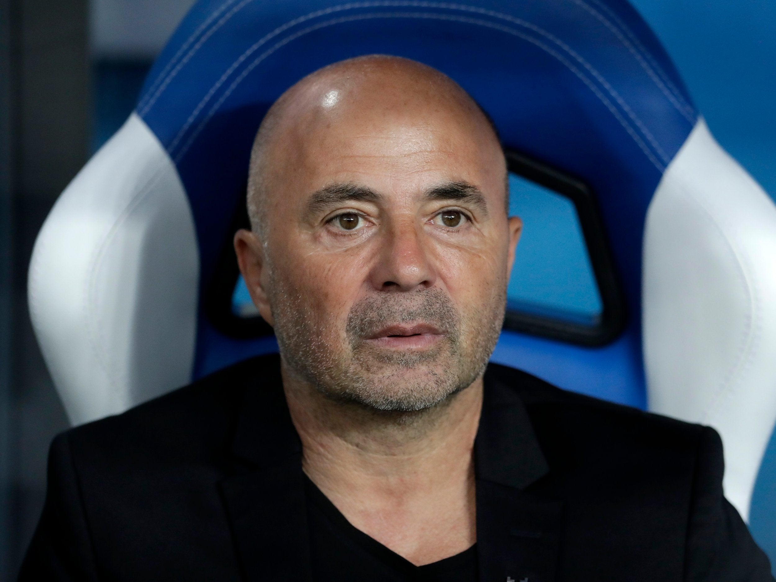 Argentina coach Jorge Sampaoli is seen before the group D match between Argentina and Croatia