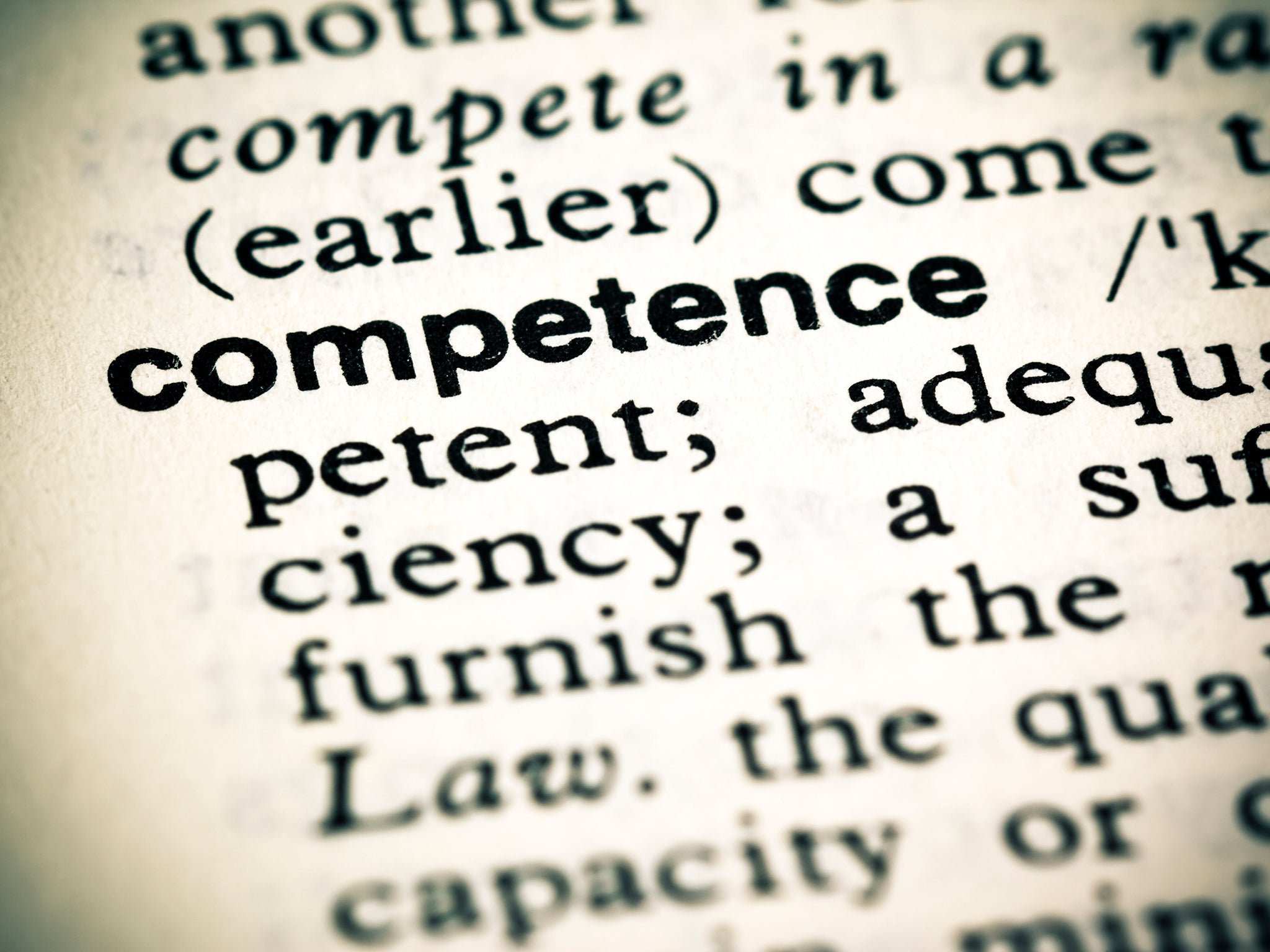 Competence or competency? Neither, it turns out