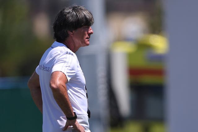 Germany's coach Joachim Low during training