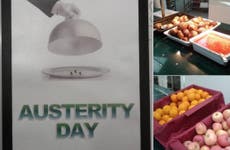 Top private school holds ‘austerity day’ with baked beans for lunch