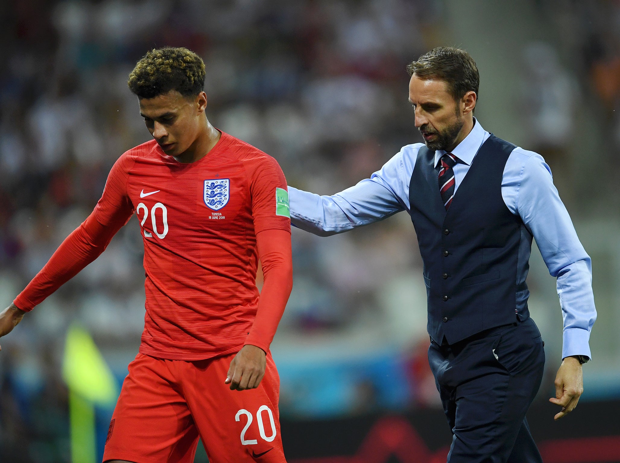 Dele Alli picked up a thigh injury in England's opening game