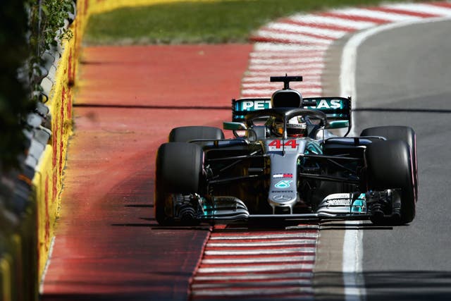 Lewis Hamilton during practice for the Canadian Grand Prix