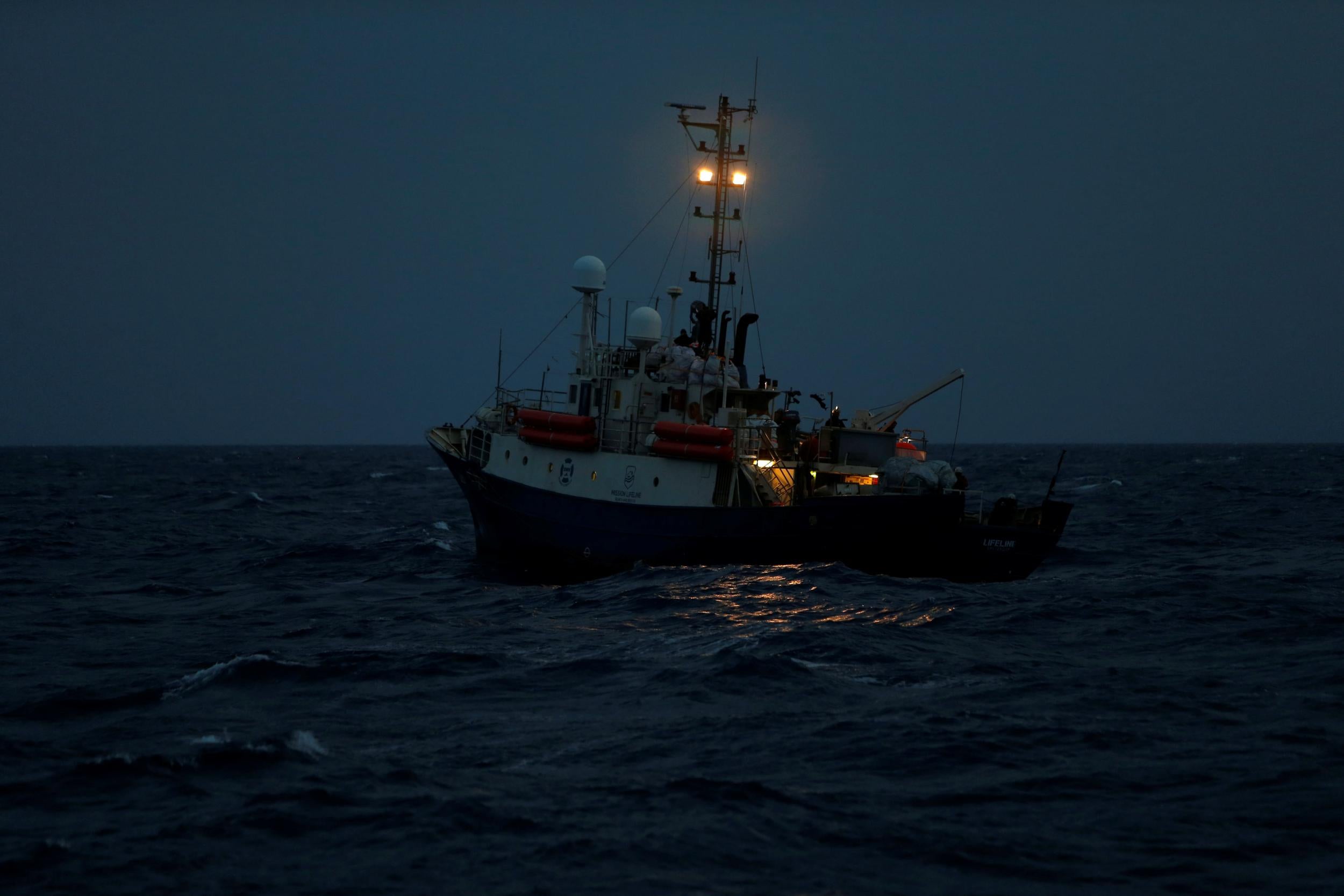 The rescue vessel MV Lifeline of the NGO Mission Lifeline